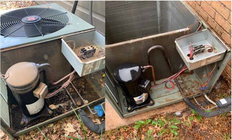 before and after AC Tuneup Shallowater, TX