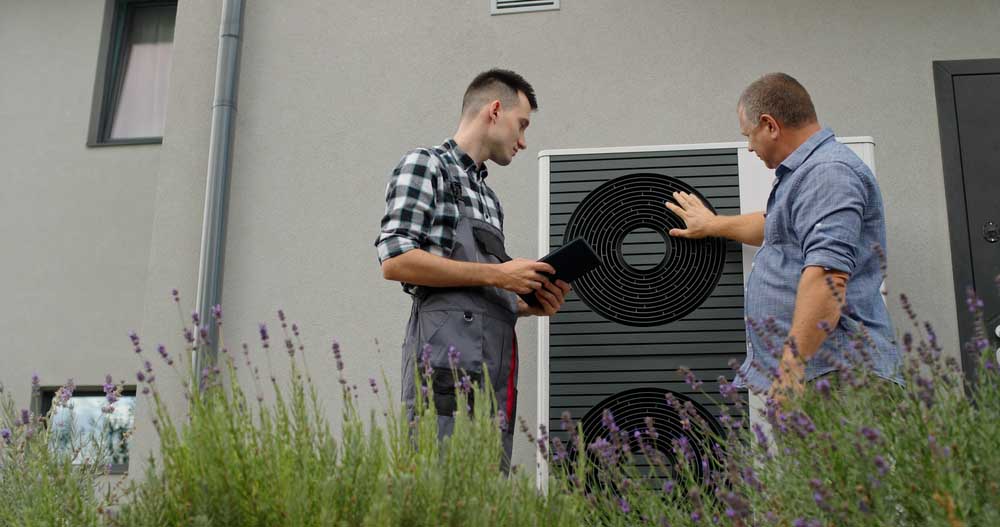 On The Double! technician servicing a heating system Slaton TX