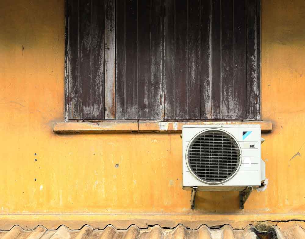 heat pump in a dated home