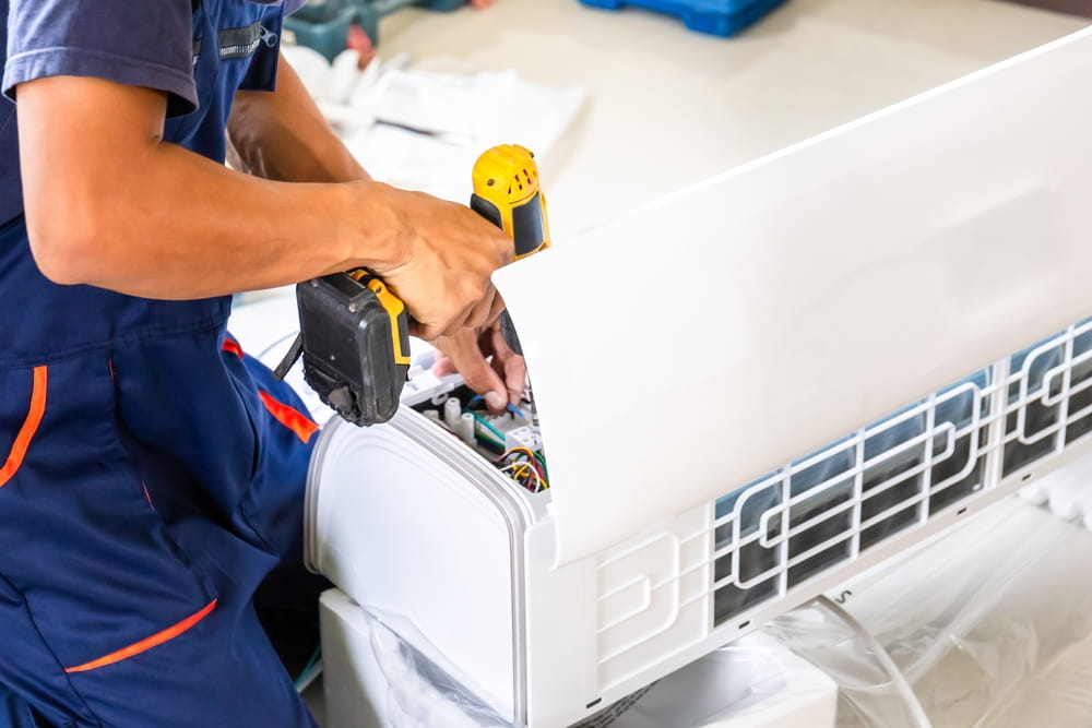 installation of new air conditioner